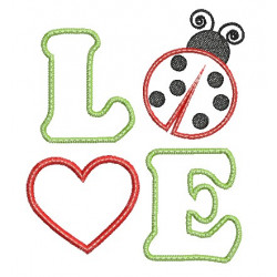 Stickmuster - Ladybug LOVE